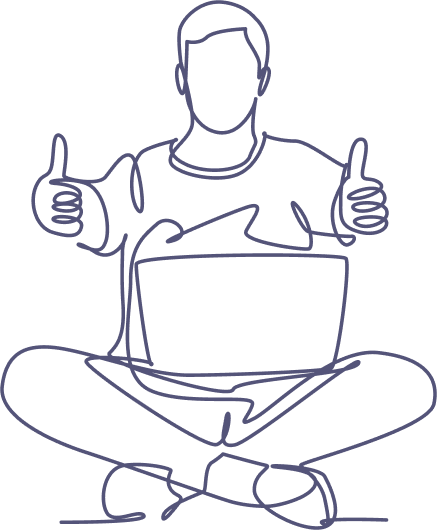 man with laptop